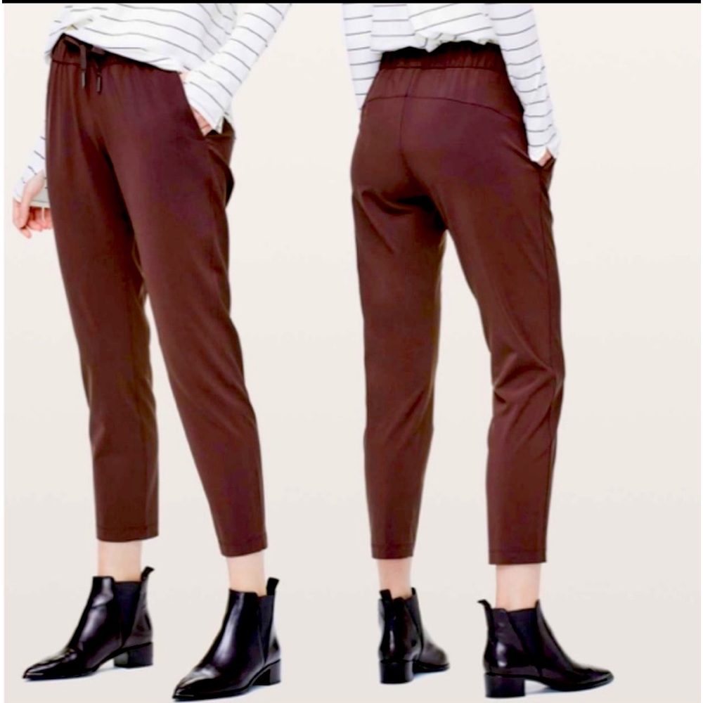 LULULEMON On The Fly Woven Pants Black Satin